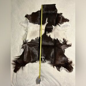 New Goat hide area Rug Hair 36"x24" Animal Leather Goat home decor wall him gift